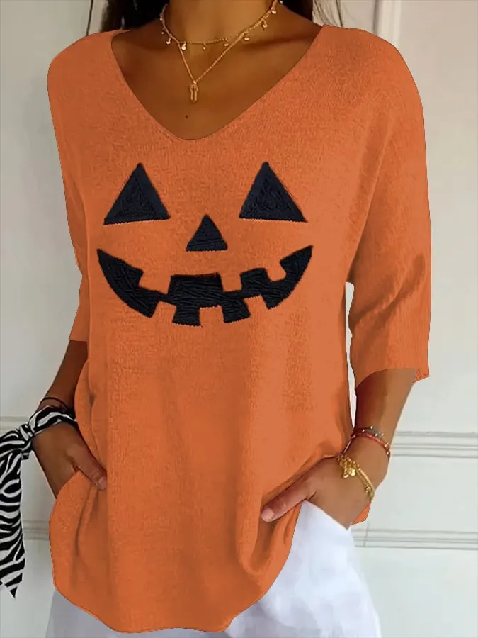 Women's Casual Autumn Style  Knitted T-shirt 