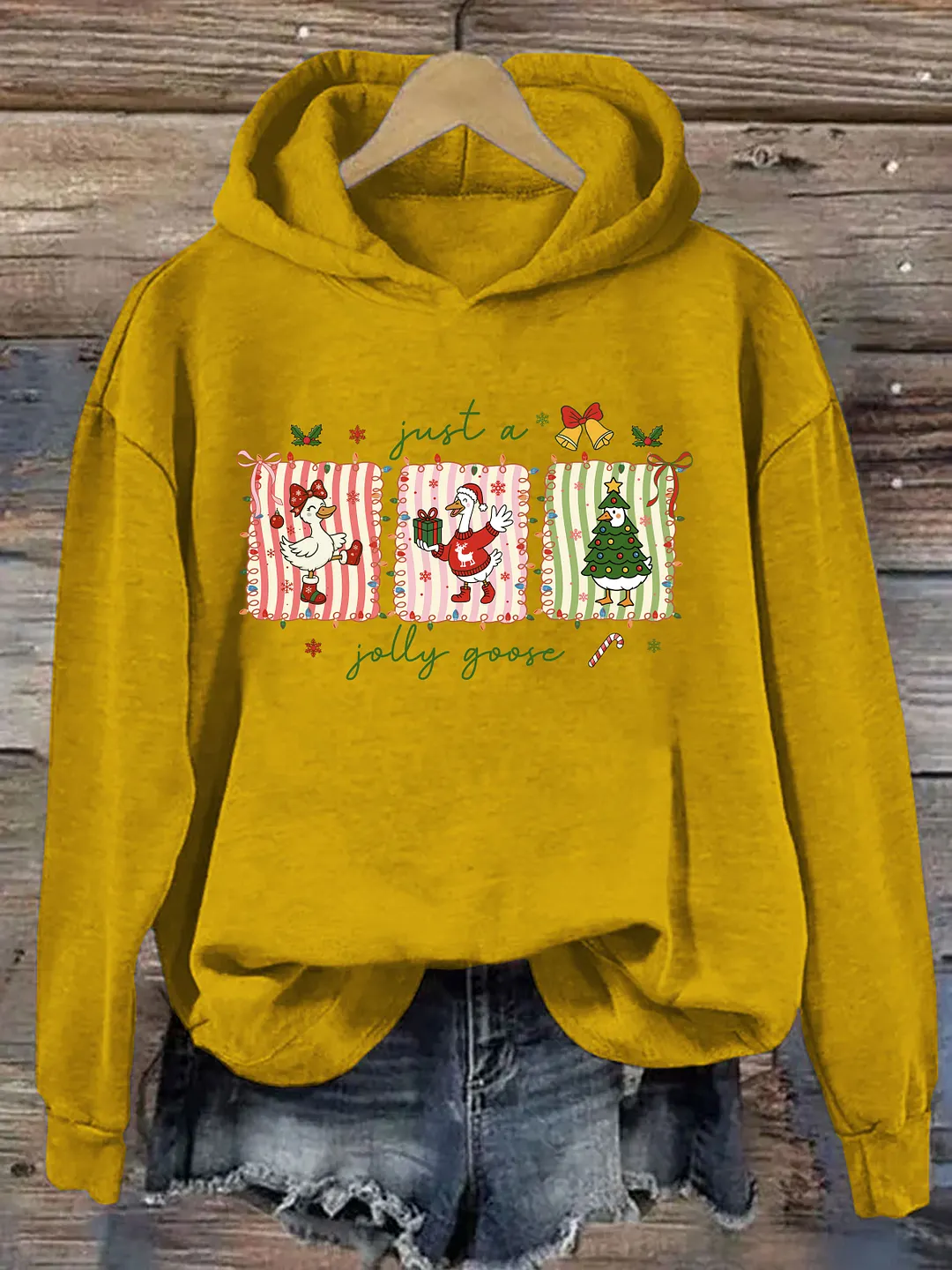 Retro Christmas Goose Hoodie