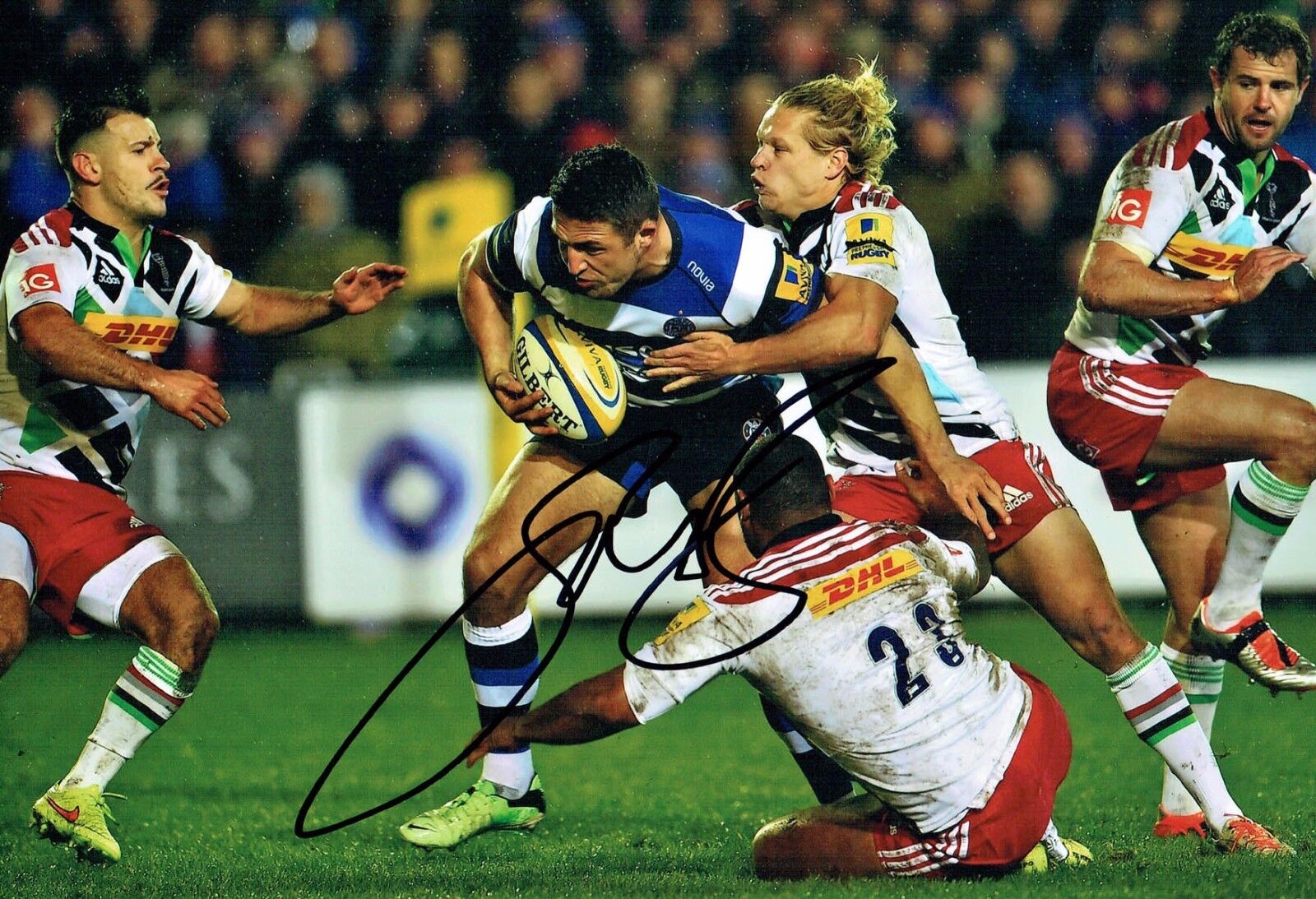 Sam BURGESS Bath Rugby Union Signed Autograph RARE 12x8 Photo Poster painting 3 AFTAL COA