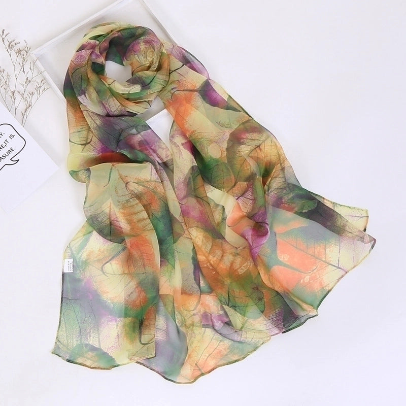Women’s Sweet Flower Georgette Silk Scarves