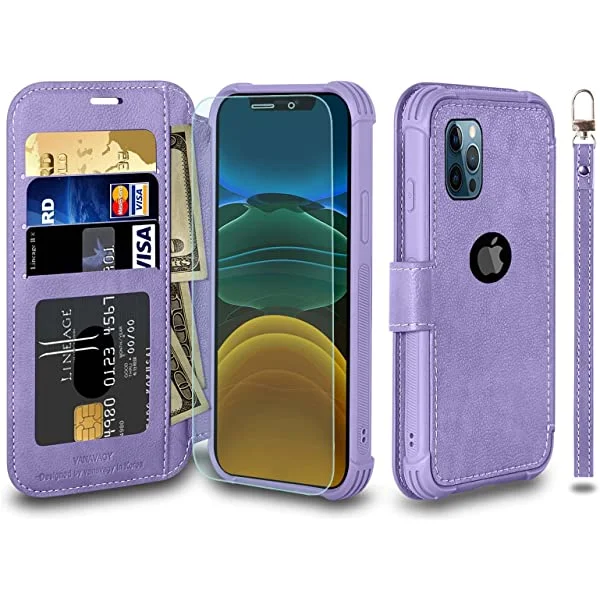 VANAVAGY Wallet Case for iPhone 13 Pro 6.1 inch