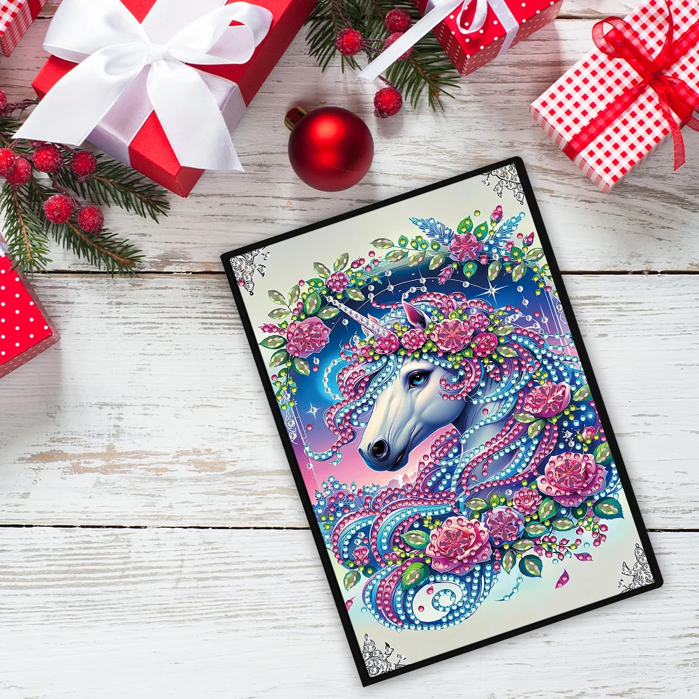 50-Page A5 Horse Diamond Painting Notebook for Adult Holiday Birthday Gift