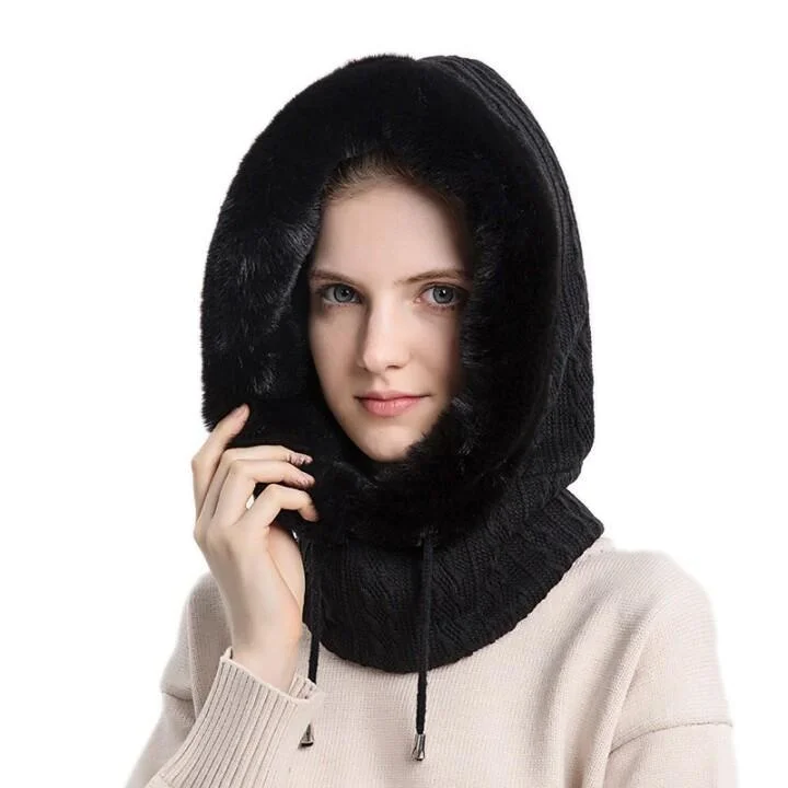 Meladen™  Outdoor kalte und warme Latz-Gesichtsmaske integrierte kältebeständige Kapuze