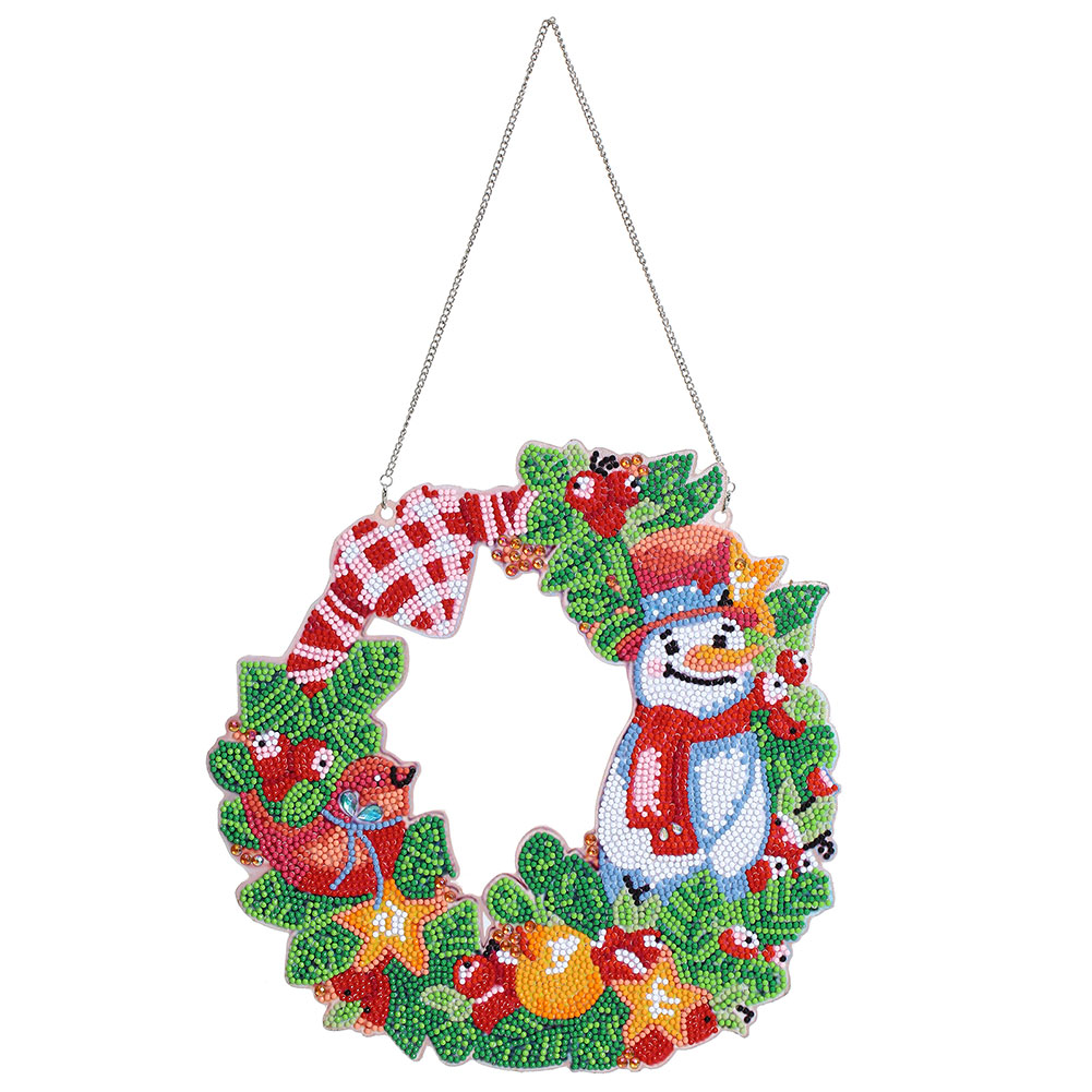 

Christmas Snowman Wreath - 5D DIY Craft Pendant - 30*30CM, 501 Original