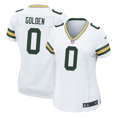 Women's Green Bay Packers #0 Matthew Golden  White Game Player Jersey