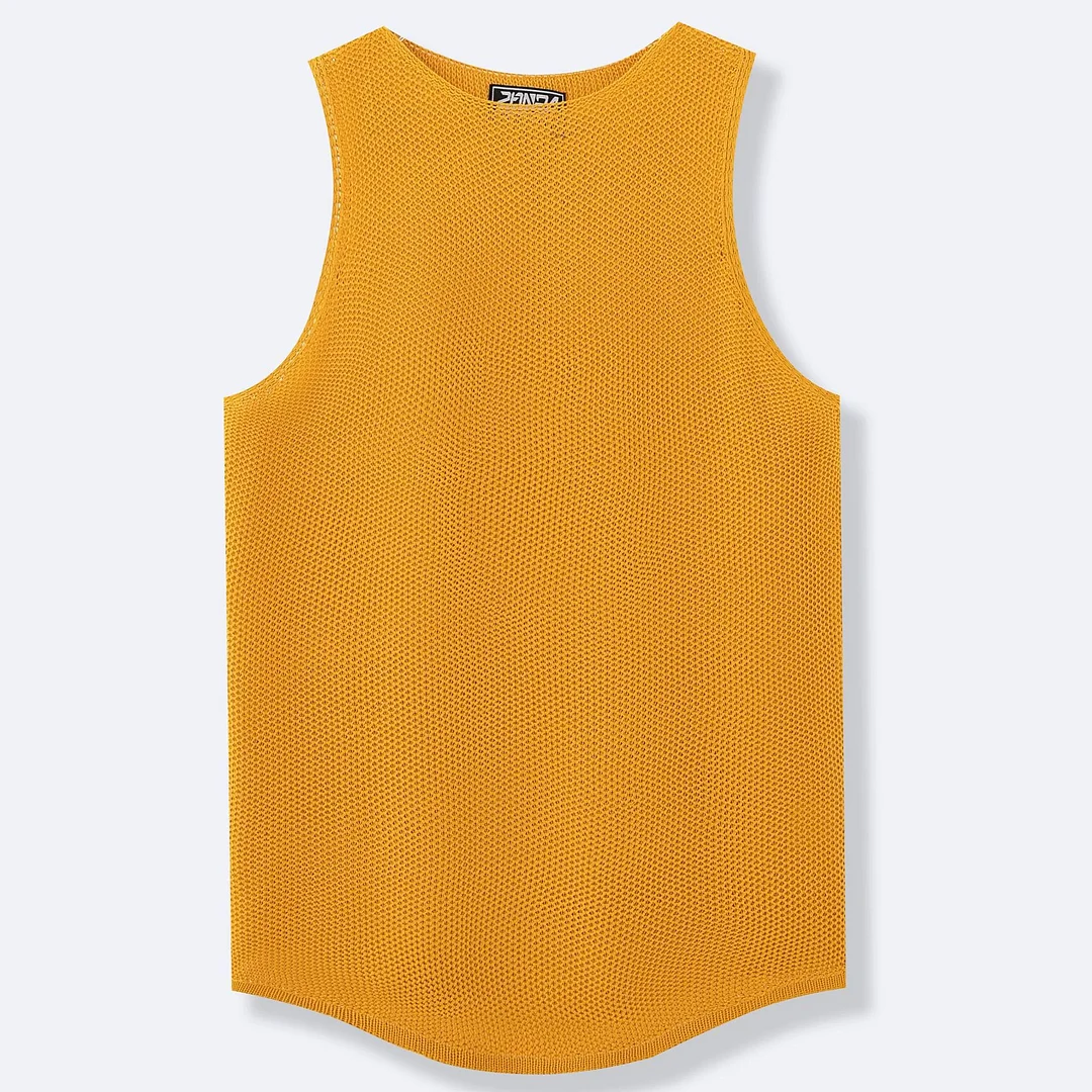 Uveng Uveng Men's Summer Thin Knitted Vests Men's Casual Solid Color New Knitwear SY0098