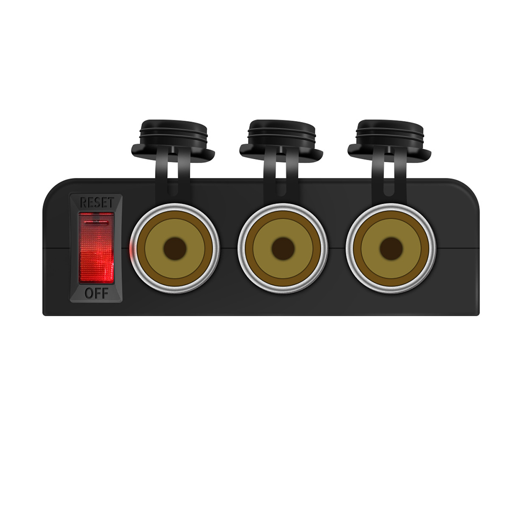 

3 Way Cigarette Lighter Socket Power Outlet w/ 92cm Wire for Car Vacuum DVR, 501 Original