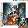 Diamond Painting-DIY Full Round Drill Dragon(35x35cm)