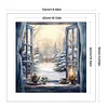Snow Scene Outside The Window - 11CT Stamped Cross Stitch - 50*50cm