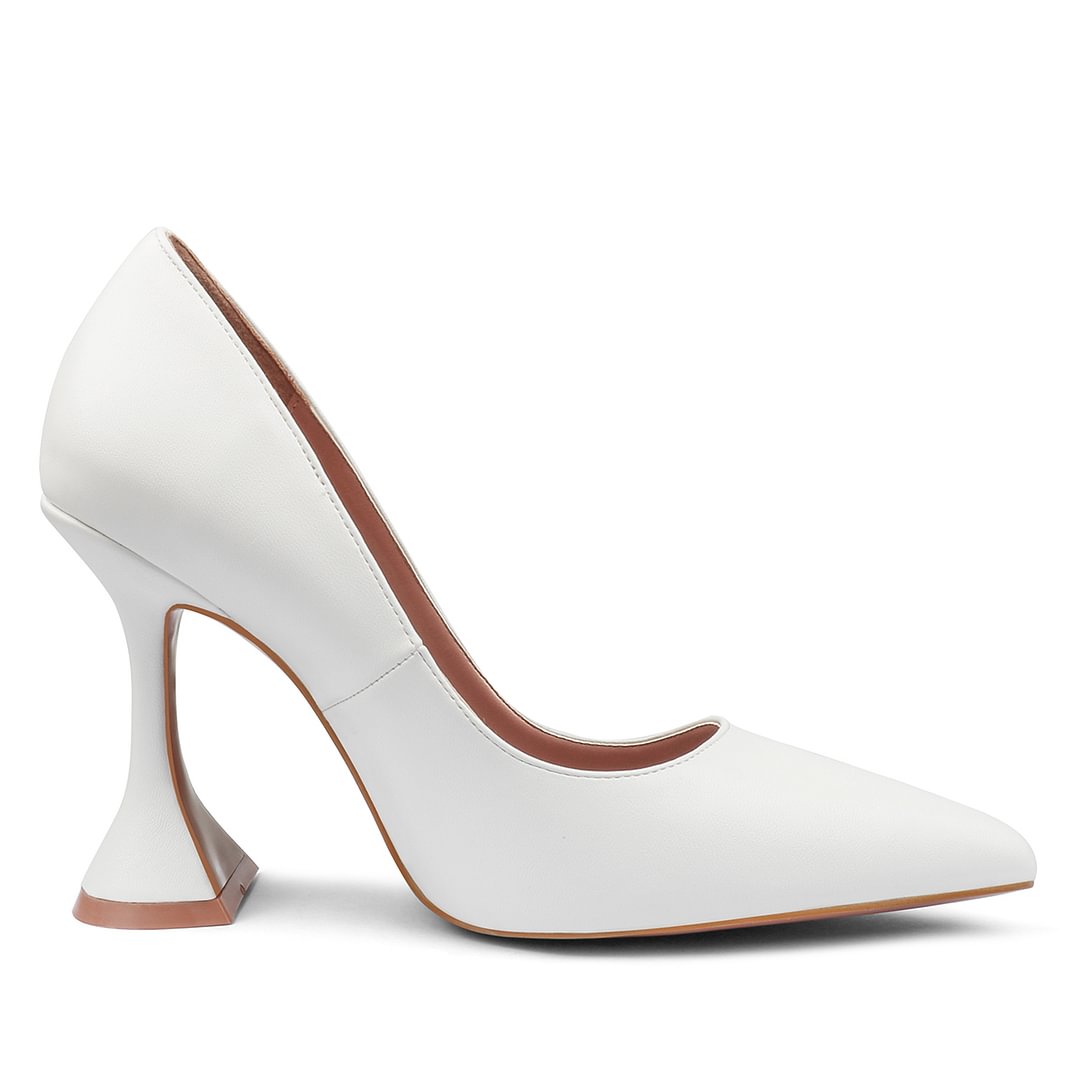 9.5cm/3.74" Women's  Triangle Heel  Pointed Toe Wedding Party Pumps