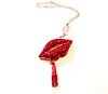 Red Lips Car Charm for Rear View Mirror
