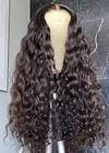 13x4 Full Lace Frontal Wig Wavy Wig 24inches black Hair Pre Plucked Human Hair Wig