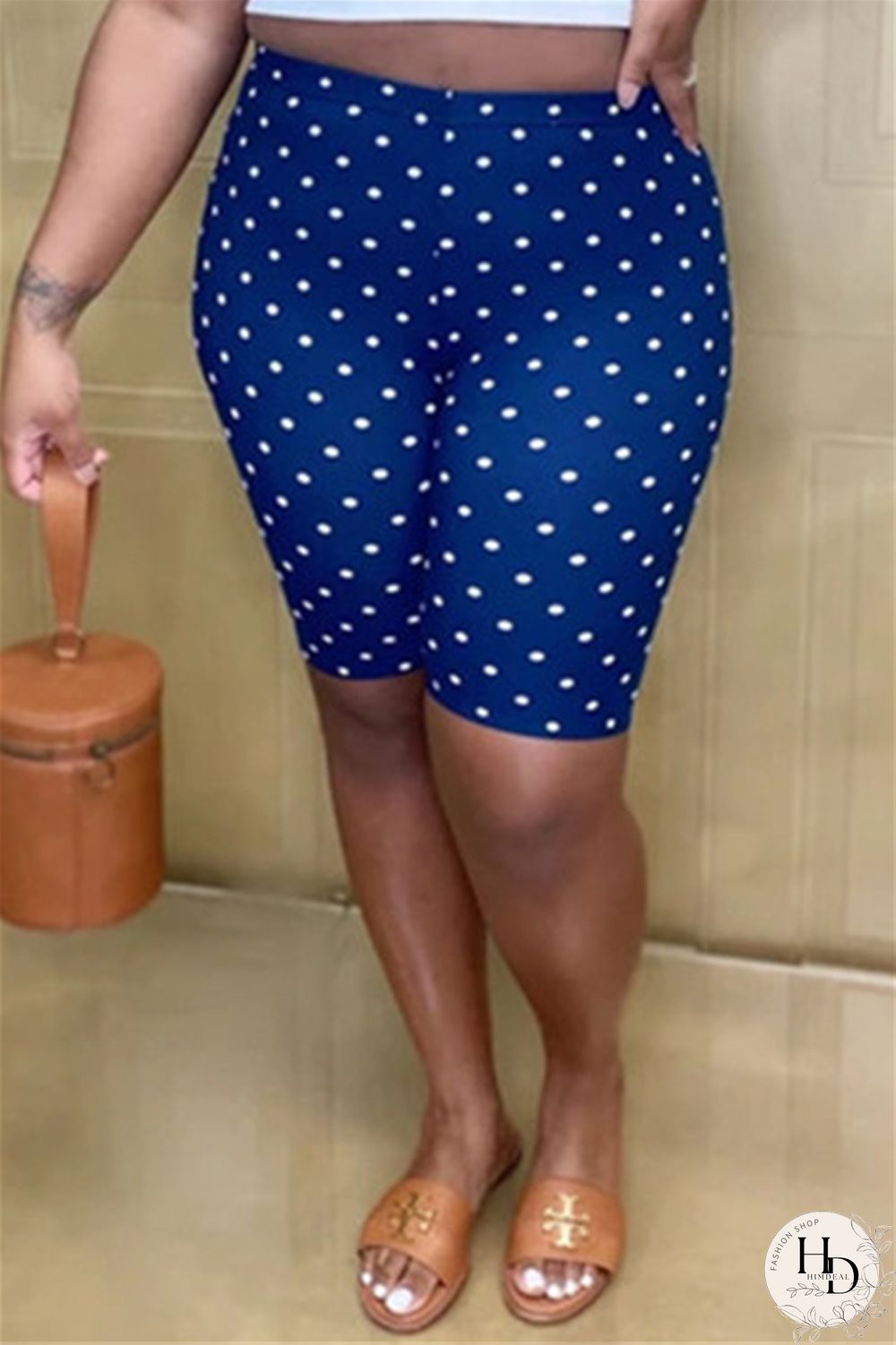 Black Purple Fashion Casual Print Basic Asymmetrical Regular High Waist Shorts