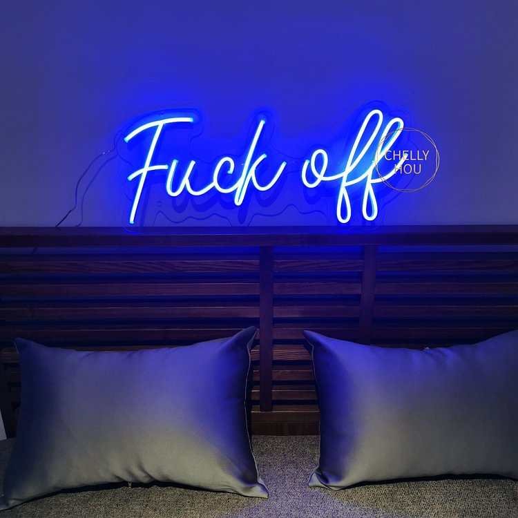 Fuck Off Neon Sign Personalize Flex LED Neon Signs Light for Wedding Party Home Decor Customize Neon Sign Bar Store Logo Neon Sign