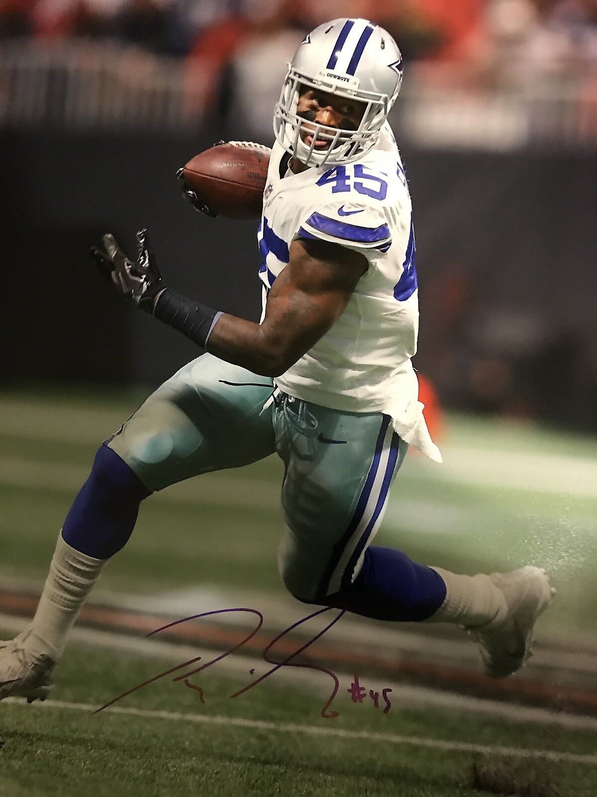 ROD SMITH DALLAS COWBOYS ACTION SIGNED 16x20