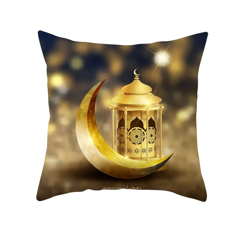 EID Mubarak Decor Cushion Cover Ramadan Decorations for Home 2022 Islamic Muslim Ramadan Kareem EID Al Adha Gift Sofa Pillowcase