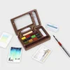 12-Color MINI Walnut Paint Box Watercolor Packaging Portable Sketchbook Travel Watercolor Set