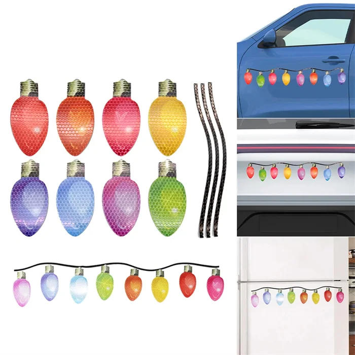 🎅Christmas Sale 50% OFF🎅Reflective Light Bulb Magnet Decorations