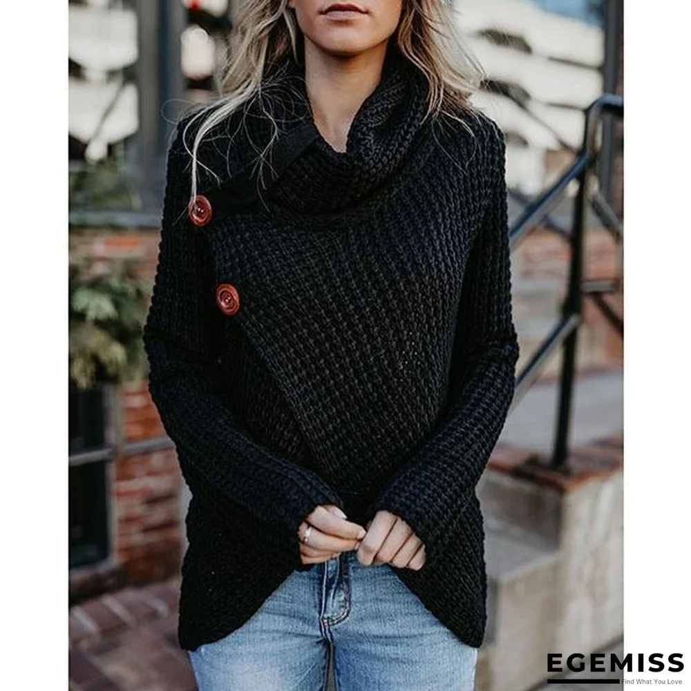 Casual Buttons Irregular Sweaters | EGEMISS