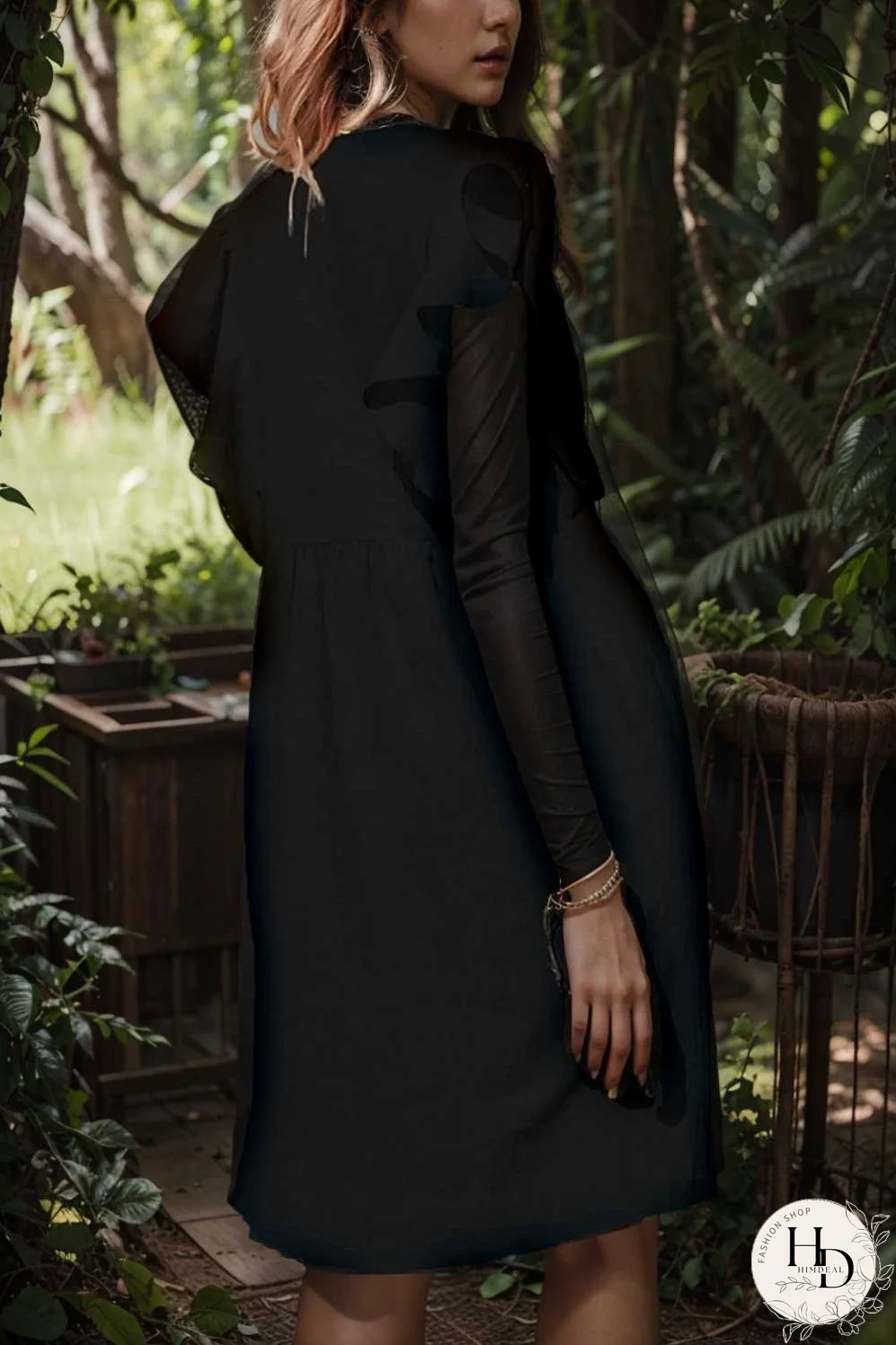 v neck button up all match fashion mini dress