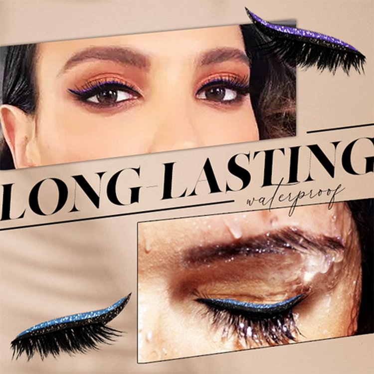 Luckstylish™ Glitter Self-Adhesive Waterproof Eyeliner and Eyelash Stickers