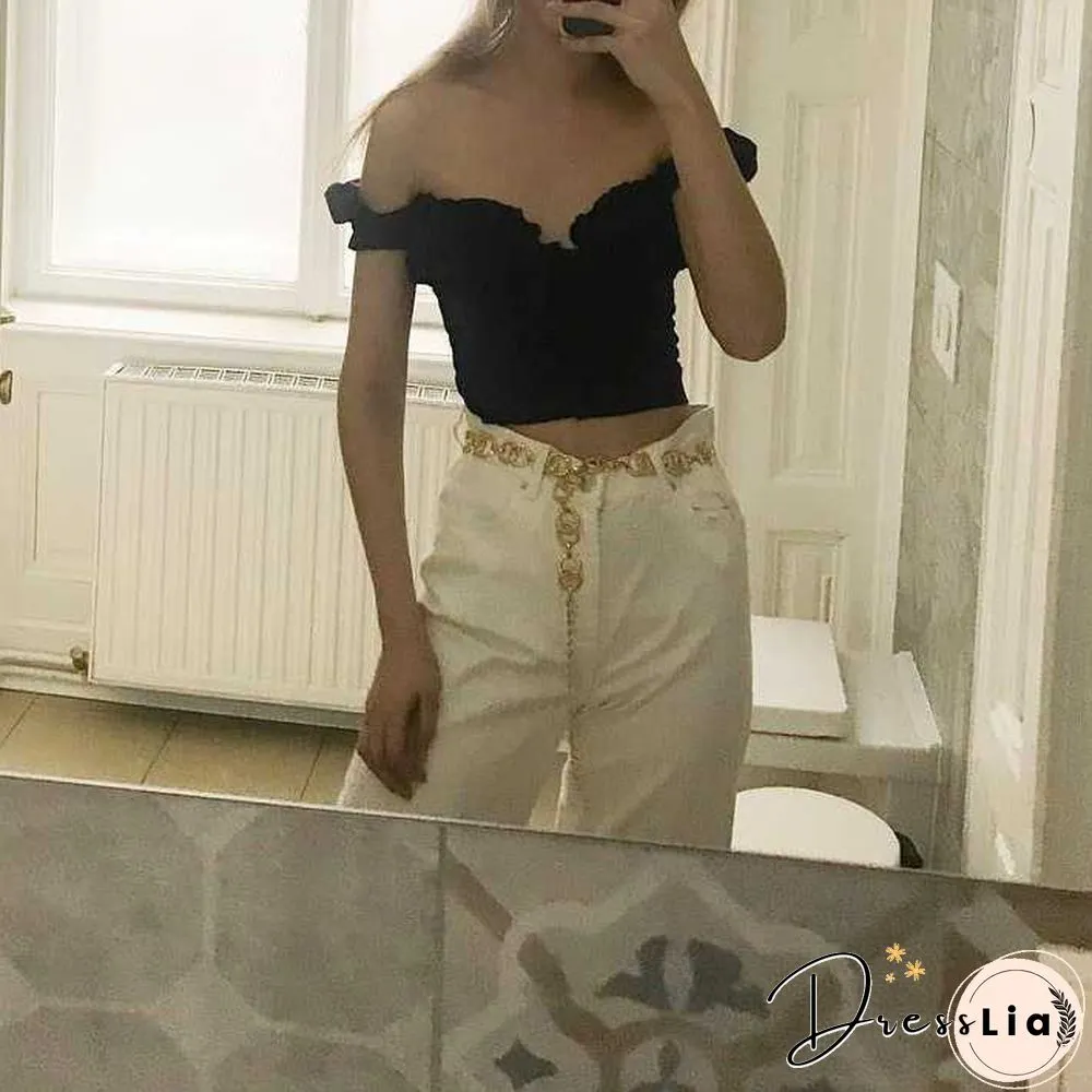 Elastic Arms On or Off Shoulders Cupped Bustier Button Through Top