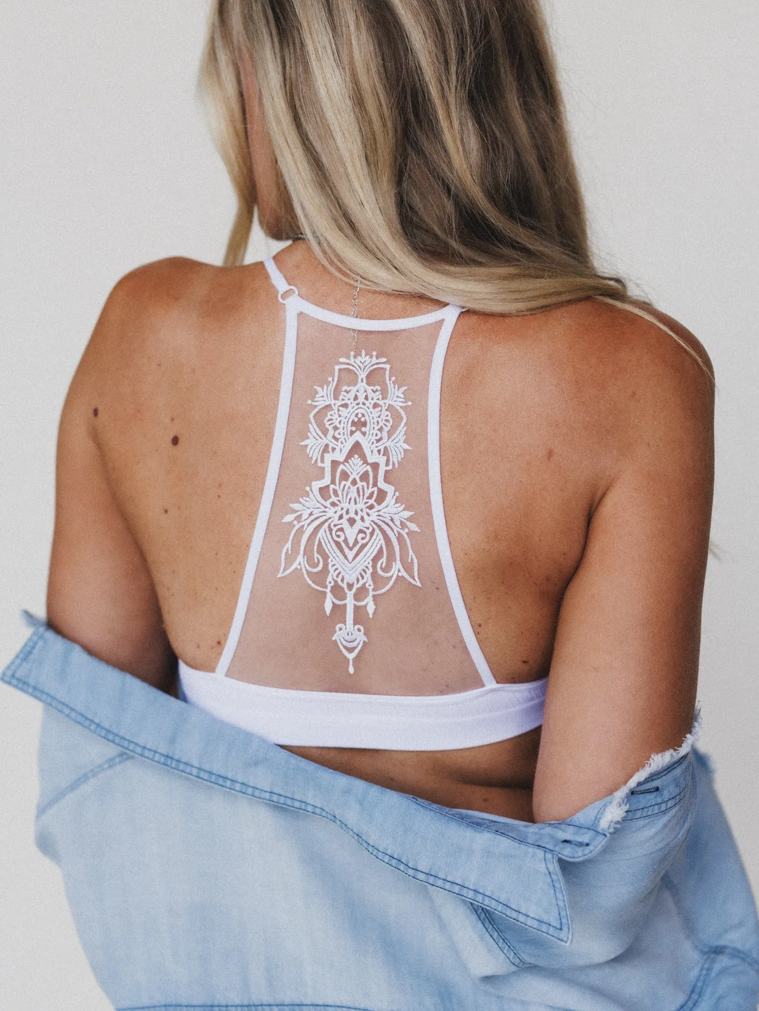 Tattoo Bralette - White