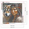 (40*40cm)Indian Beauty Wolf - Full Round Drill Diamond Painting