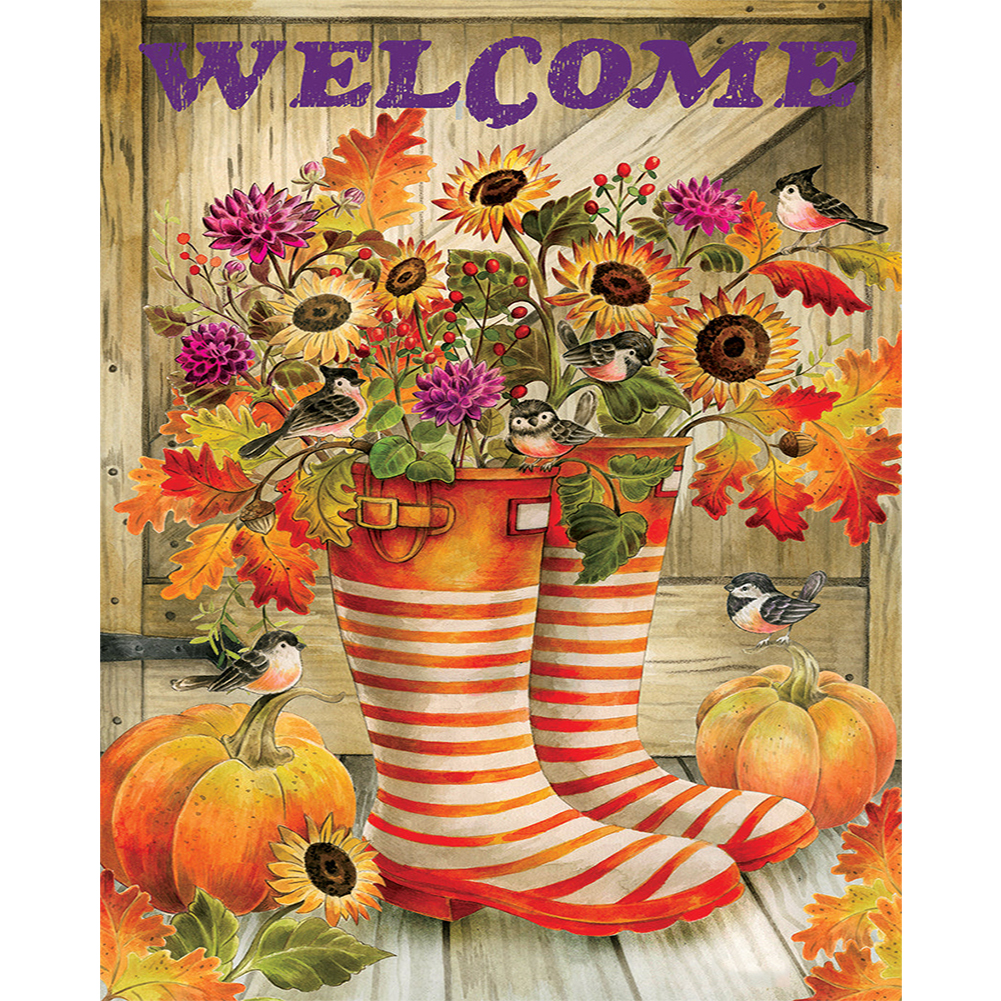 

40*50CM - Paint By Numbers - Pumpkin Flower, 501 Original
