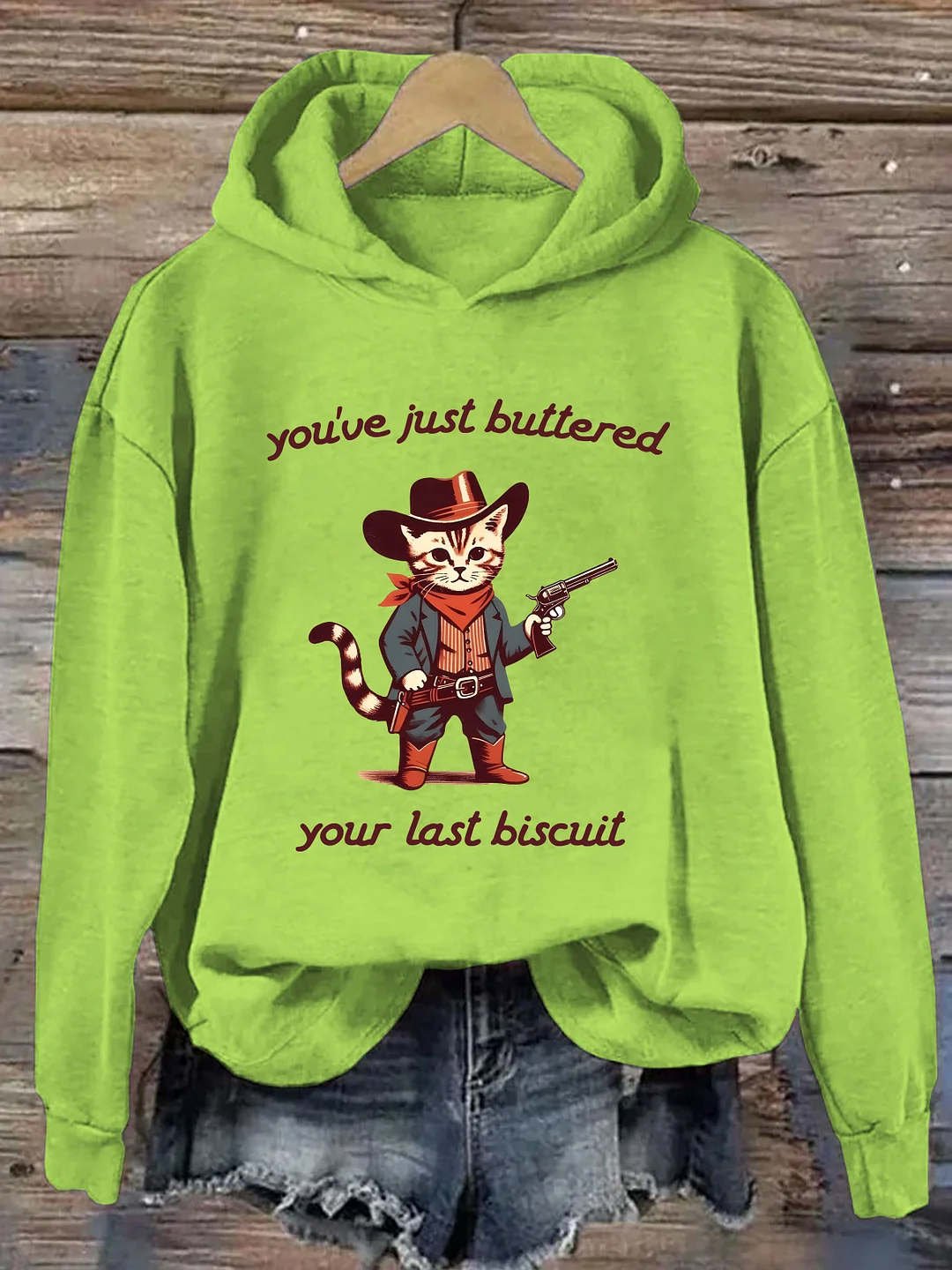 Meowdy Cat Women Apron Hoodie