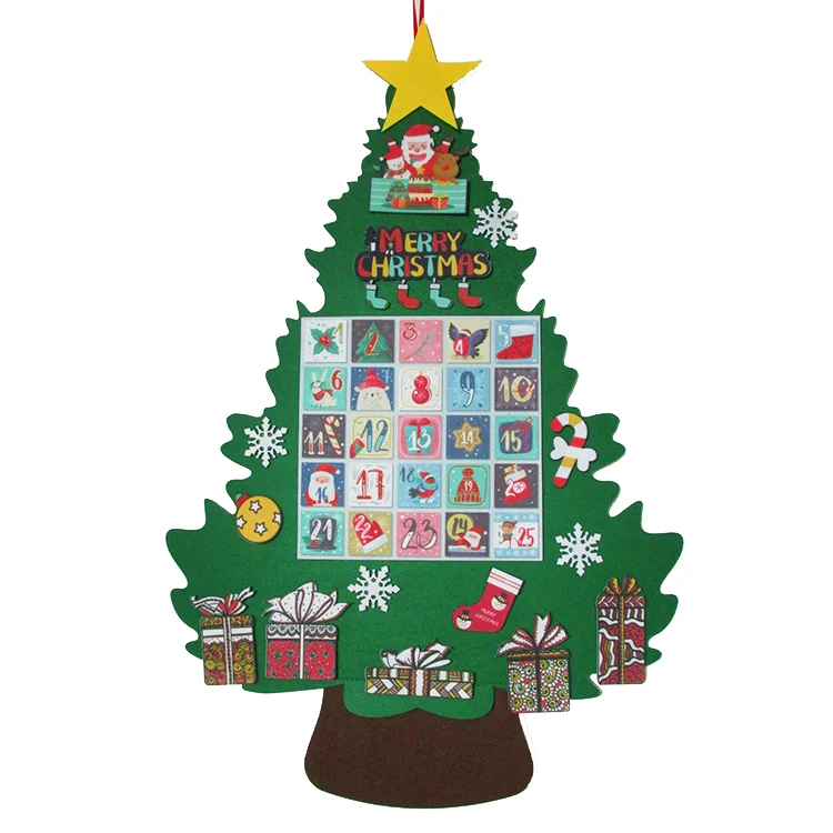 DIY Felt Christmas Tree Kit Advent Calendar Gifts for Kids