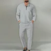 Gioiacombo&trade; Polo casual sportiva da uomo in due pezzi (top + pantaloni) alla moda e comoda con risvolto