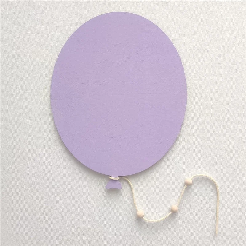 INS Nordic Wooden Balloon Wall Stickers For Kids Room Decorations Ornaments Baby Bedroom Wall Murals Nursery Decor Photo Props