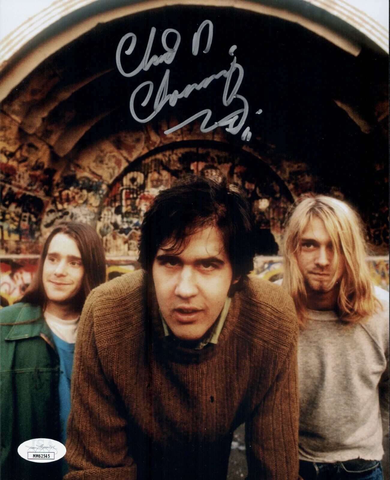 CHAD CHANNING Signed NIRVANA 8x10 Photo Poster painting IN PERSON Autograph JSA COA Cert