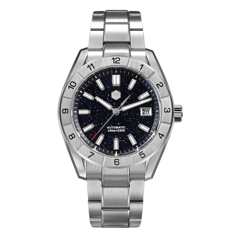 UK warehouse-San Martin 42mm NH35 Watch Malachite Gemstone Dial SN0130G-B San Martin Watch san martin watchSan Martin Watch
