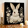 DIY Pearl Painting Rabbit for Home Wall Decor with Frame(30x30cm)