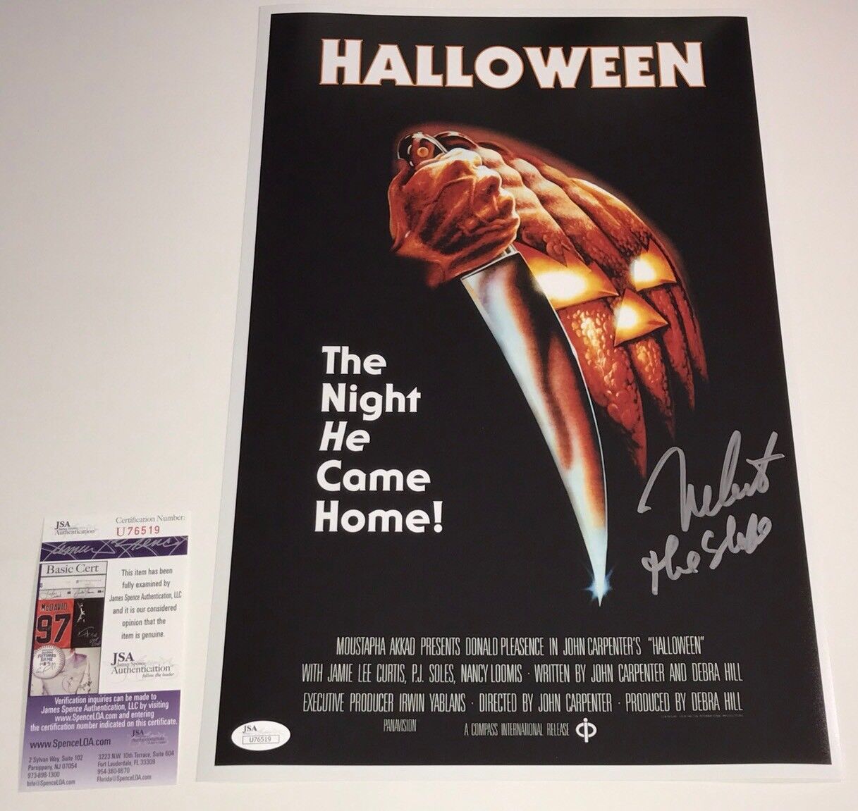 NICK CASTLE Signed HALLOWEEN 11X17 Photo Poster painting In Person Autograph THE SHAPE JSA COA