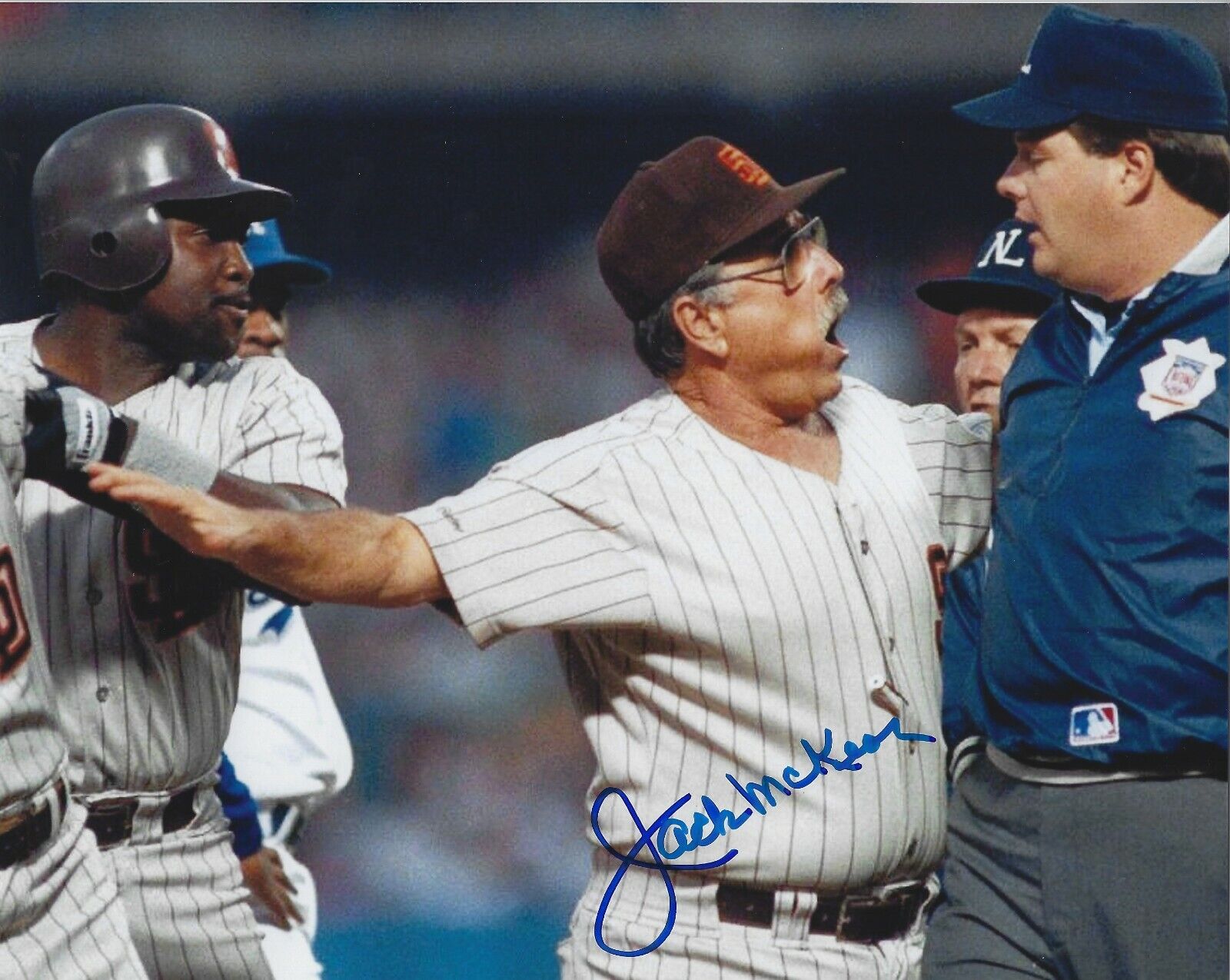 Signed 8x10 JACK MCKEON San Diego Padres Autographed Photo Poster painting - w/COA