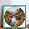 Autumn Lake-11CT Stamped Cross Stitch 37*37cm/14.57*14.57in tapestrymarket