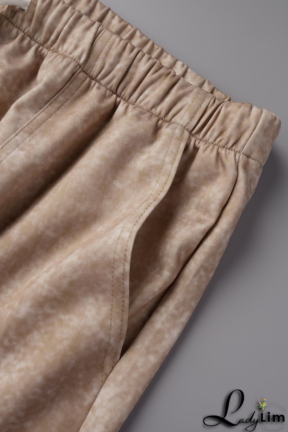 Rose Red Casual Print Patchwork Spaghetti Strap Plus Size Two Pieces