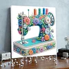 Framed Diamond Painting - Special Shaped - Sewing Machine (25x25cm)