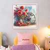 Cartwheel Poppy-18CT Stamped Cross Stitch 25*25cm/9.84*9.84in