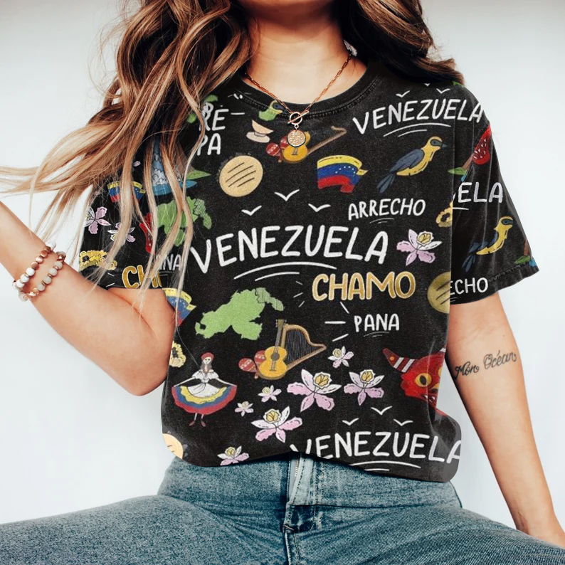 Hope Peace Forever Stand For Venezuela Art Cotton Blend T-shirt artswardrobe