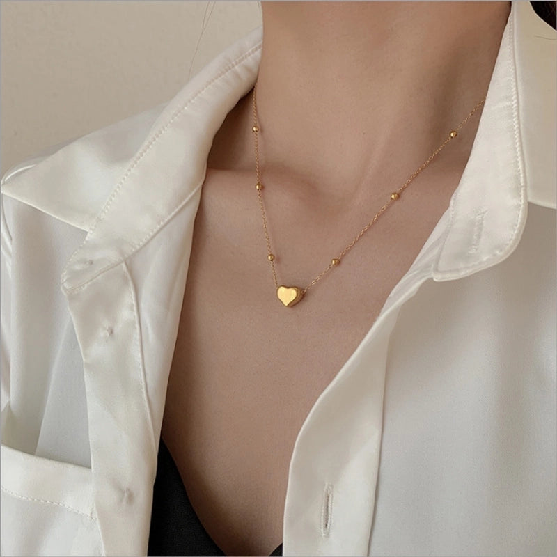 2 Pieces Minimalist Classic Style Geometric Titanium Steel Plating Pendant Necklace