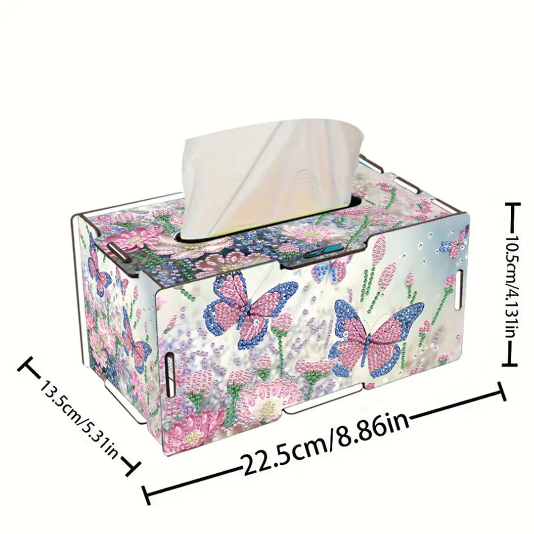 Wooden Diamond Painting Tissue Box for Home and Office Decoration(CZH007)