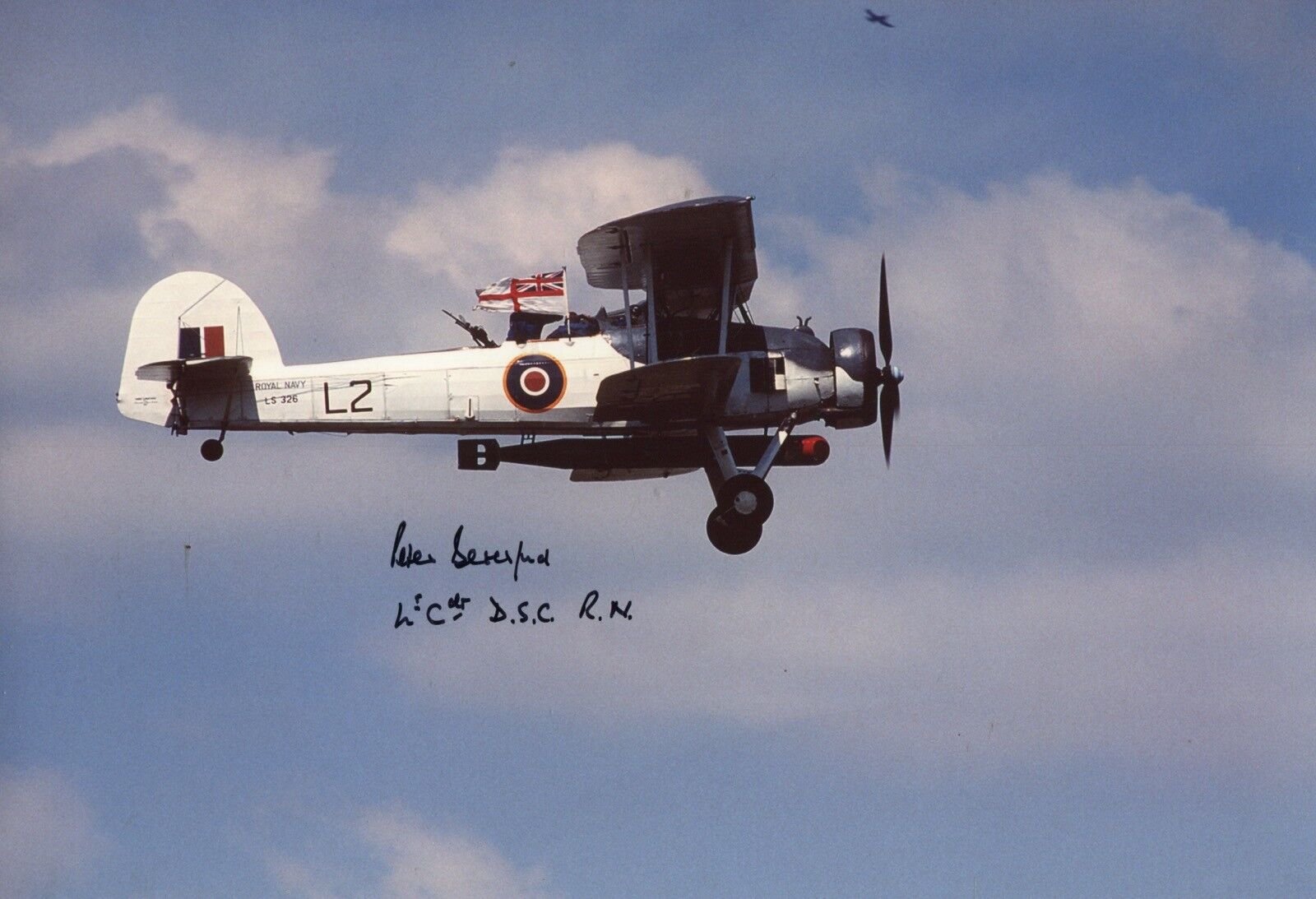 WW2 Royal Navy Swordfish pilot Peter Beresford DSC signed Photo Poster painting UACC DEALER