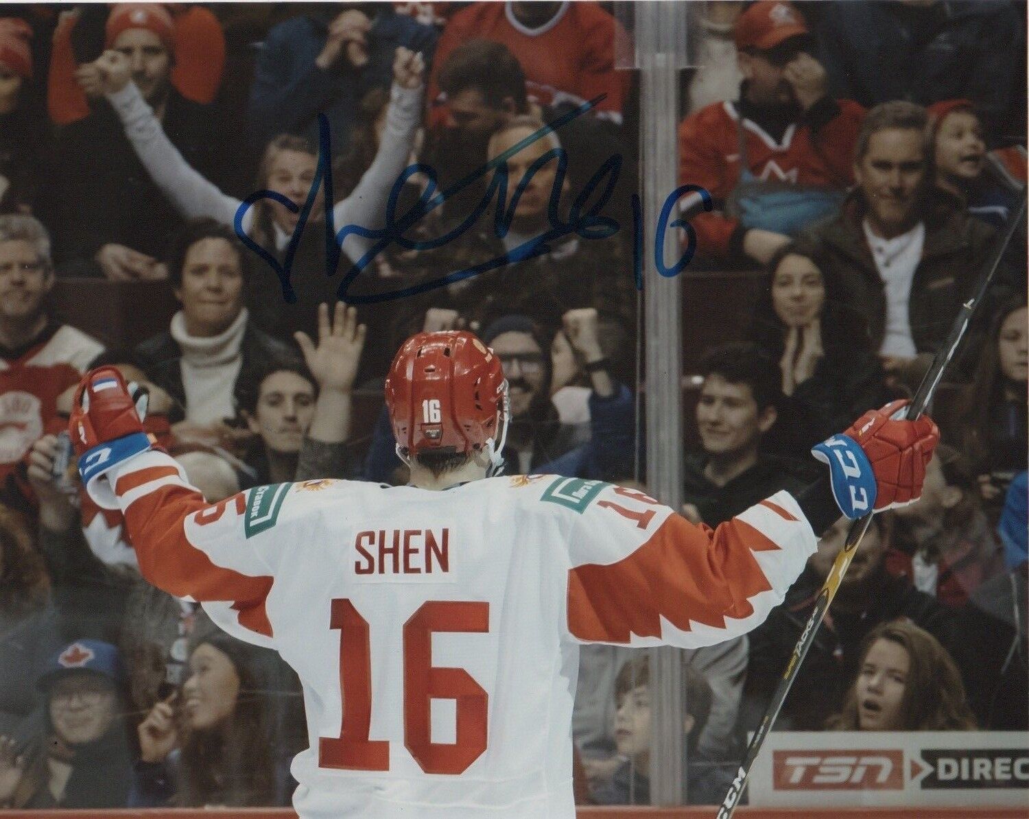 Russia Pavel Shen Autographed Signed 8x10 IIHF Photo Poster painting COA #3