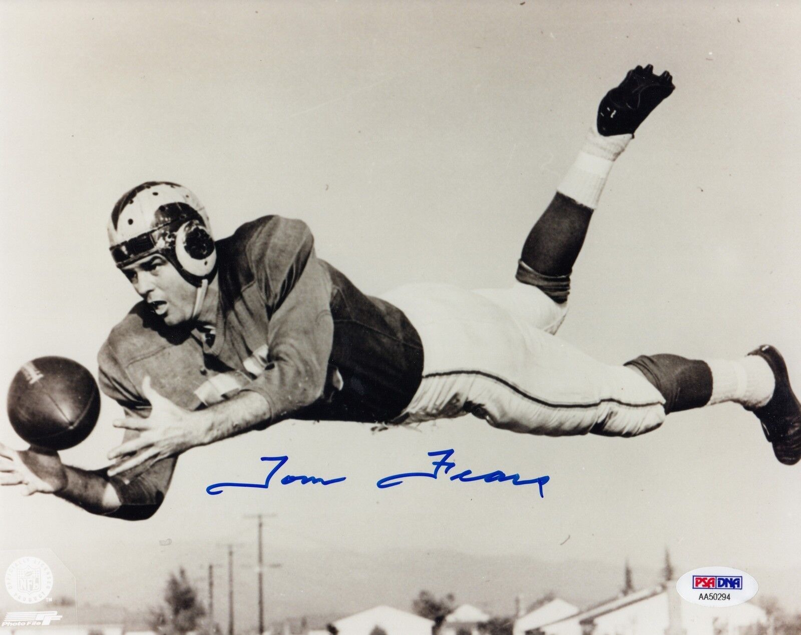 Tom Fears #0 8x10 Signed W/PSA Certification Los Angeles Rams 041118