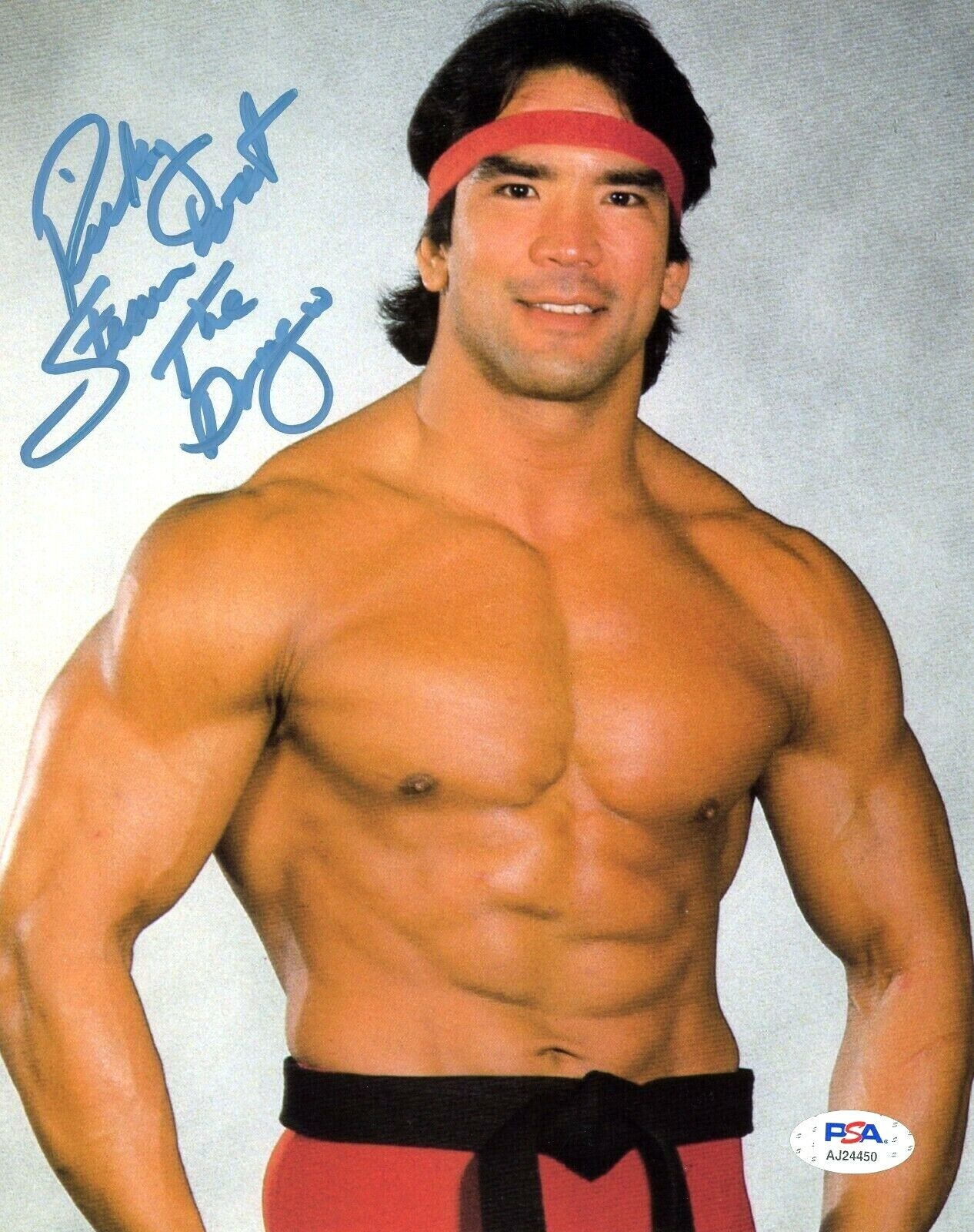 WWE RICKY STEAMBOAT HAND SIGNED AUTOGRAPHED 8X10 Photo Poster painting WITH PSA DNA COA 11 RARE