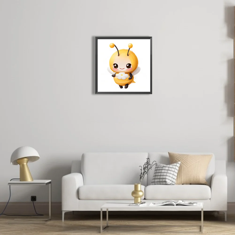 Full Round Diamond Painting 30*30cm - Big Head Animal Bee